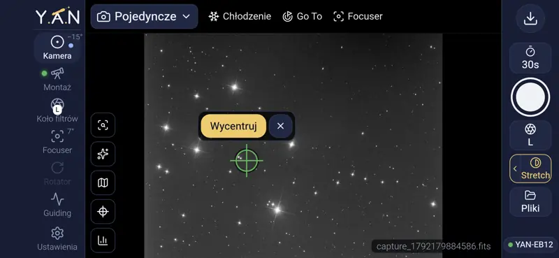 Wycentrowanie dowolnego punktu zdjęcia